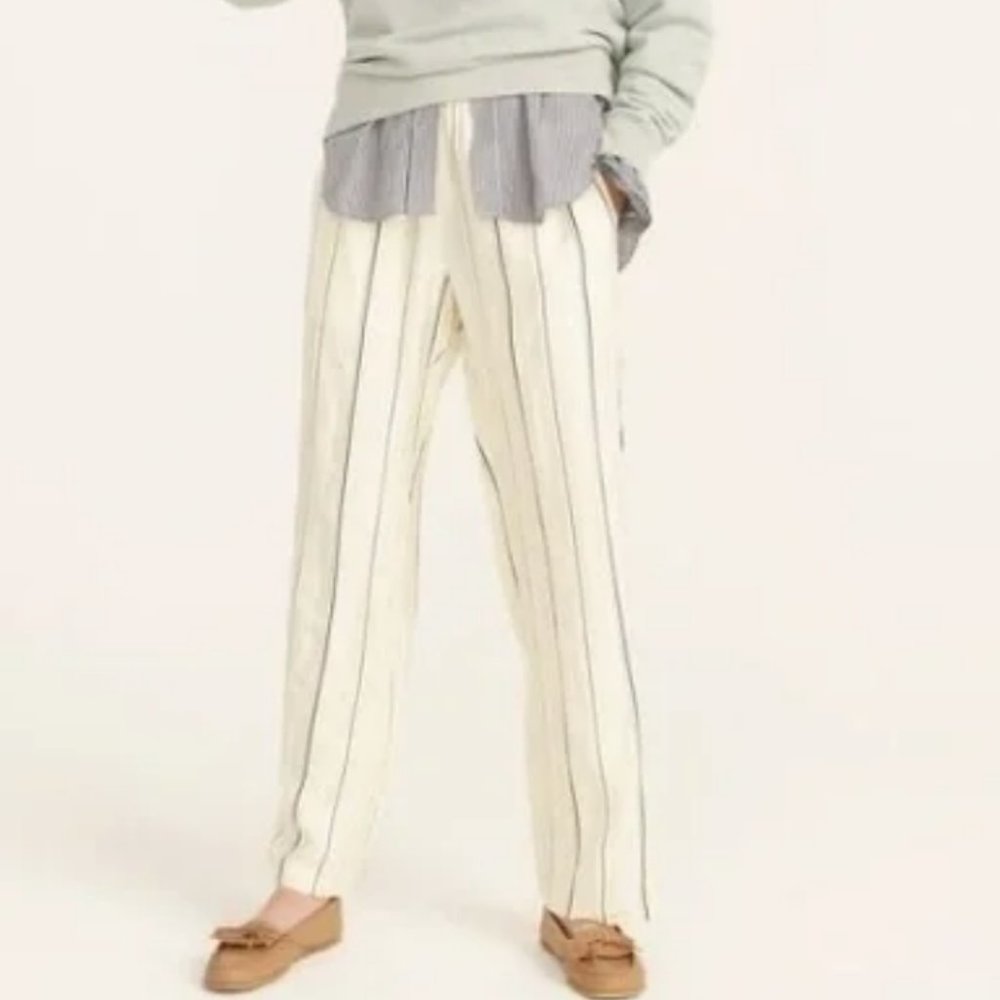 J. Crew Pull-On Pant in Multistripe Jacquard